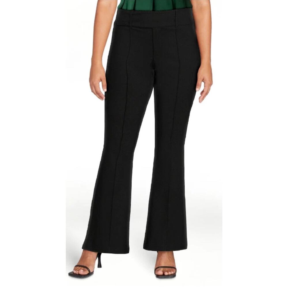 No Boundaries Juniors’ Medium (7-9) Black Millenium Skinny Flared Fitted Pants